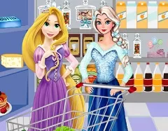 Rapunzel Games,  Rapunzel and Elsa Food Shopping, Games-kids.com