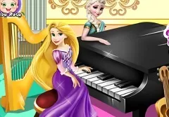 Rapunzel Games, Rapunzel and Elsa Piano Contest, Games-kids.com