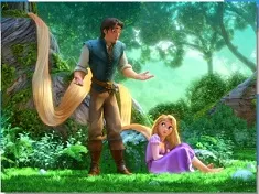 Rapunzel Games, Rapunzel and Flynn Nature Puzzle, Games-kids.com