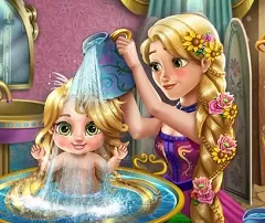 Rapunzel Games, Rapunzel Bathing Baby, Games-kids.com