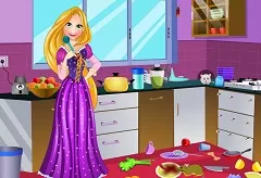 Rapunzel Games, Rapunzel Messy Kitchen Cleaning, Games-kids.com