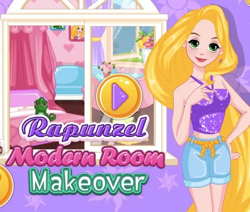 Rapunzel Games, Rapunzel Modern Bedroom, Games-kids.com