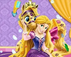 Rapunzel Games, Rapunzel Pony Messy, Games-kids.com