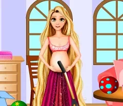 Rapunzel Games, Rapunzel Pregnant Cleaning, Games-kids.com