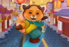 Animal Games, Red Panda Surfer, Games-kids.com