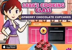 Cooking Games, Sara Cooking Raspberry Chocolate Cupcakes, Games-kids.com