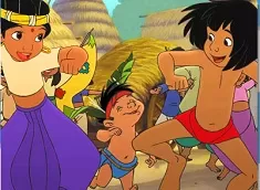 Jungle Book Games, Shanti and Mowgli Puzzle, Games-kids.com