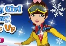 Girl Games, Shining Girl Skiing Dress Up, Games-kids.com