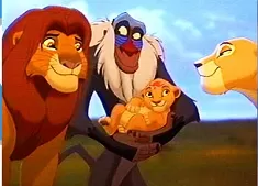 Animal Games, Simba Family Puzzle, Games-kids.com