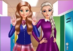 Frozen  Games, Sisters Back to School, Games-kids.com