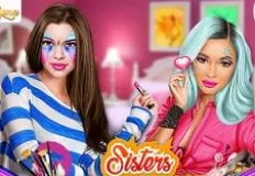 Celebrities Games, Sisters Fashionista Makeup, Games-kids.com