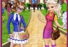 Frozen  Games, Sisters Go To Arendelle College, Games-kids.com