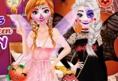 Frozen  Games, Sisters Halloween Party, Games-kids.com