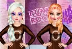 Frozen  Games, Sisters Rock Punk Style Competition, Games-kids.com