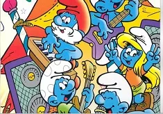 Smurfs Games, Smurfs Hidden Stars, Games-kids.com