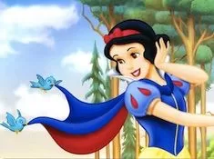 Snow White Games, Snow White and the Birds Puzzle, Games-kids.com