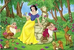 Snow White Games, Snow White at the Fountain Puzzle , Games-kids.com