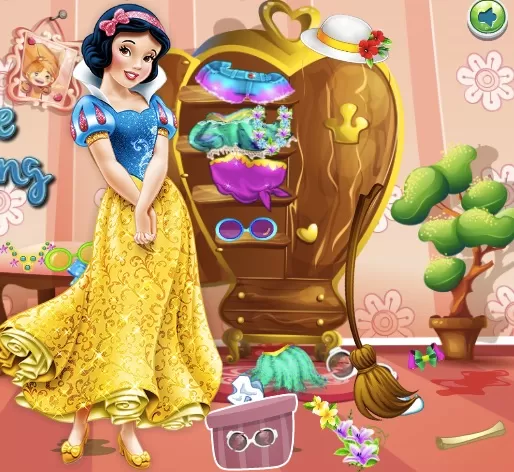 Snow White Games, Snow White Room Cleaning, Games-kids.com