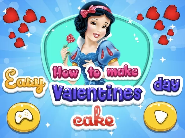 Snow White Games, Snow White Valentines Cake , Games-kids.com