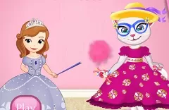 Sofia the First Games, Sofia Transforming Angela in Princess, Games-kids.com