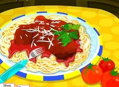 Cooking Games, Spaghetti with Meatballs, Games-kids.com