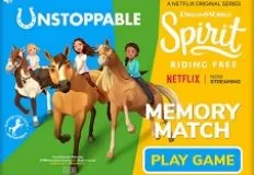 Animal Games, Spirit Riding Free Memory Match, Games-kids.com