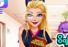 Barbie Games, Staying Safe and Healthy with Ellie, Games-kids.com