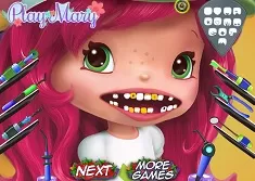 Strawberry Shortcake Games, Strawberry Shortcake at the Dentist, Games-kids.com