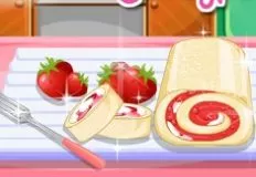 Cooking Games, Strawberry Swiss Roll, Games-kids.com