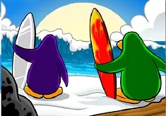 Club Penguin Games, Surfing Penguins Puzzle, Games-kids.com