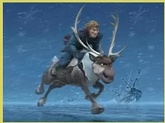 Frozen  Games, Sven and Kristoff Action Puzzle, Games-kids.com