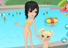 Dress Up Games, Swimming with Mom, Games-kids.com