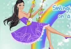 Girl Games, Swinging on a Rainbow, Games-kids.com