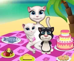 Talking Friends Games, Talking Angela an Kids and Picnic, Games-kids.com