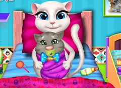 Talking Angela Baby Birth - Talking Friends Games