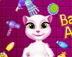 Talking Angela Bath - Talking Friends Games