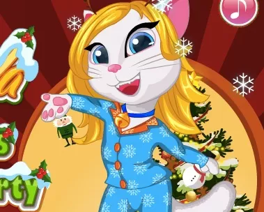 Talking Friends Games, Talking Angela Christmas Pijama Party, Games-kids.com