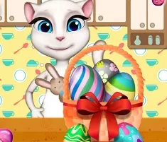 Talking Friends Games, Talking Angela Easter Bascket, Games-kids.com