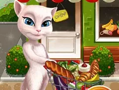 Talking Friends Games, Talking Angela Groceries , Games-kids.com