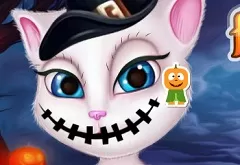 Talking Friends Games, Talking Angela Halloween Makeover, Games-kids.com