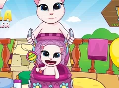 Talking Friends Games, Talking Angela in Stroller, Games-kids.com