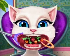 Talking Friends Games, Talking Angela Throat Care, Games-kids.com