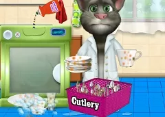 Talking Friends Games, Talking Tom Washing Dishes, Games-kids.com