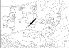 Tarzan Games, Tarzan and Friends Coloring, Games-kids.com