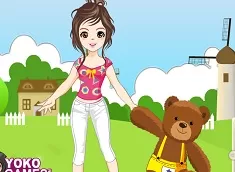 Girl Games, The Girl and the Teddy, Games-kids.com