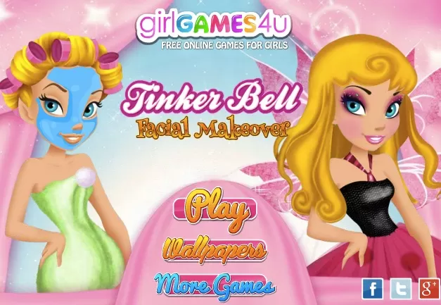 Tinkerbell Games, Tinkerbell Face Makeover, Games-kids.com