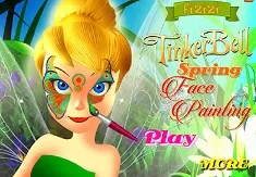 Tinkerbell Games, Tinkerbell Spring Face Painting, Games-kids.com