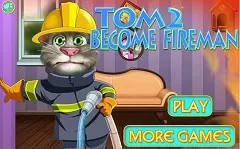 Talking Friends Games, Tom Becomes a Fireman, Games-kids.com