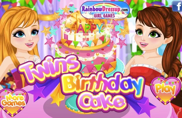 Cooking Games, Twins Birthday Cake, Games-kids.com