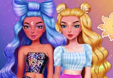 Girl Games, Twins Sun and Moon Dress Up, Games-kids.com